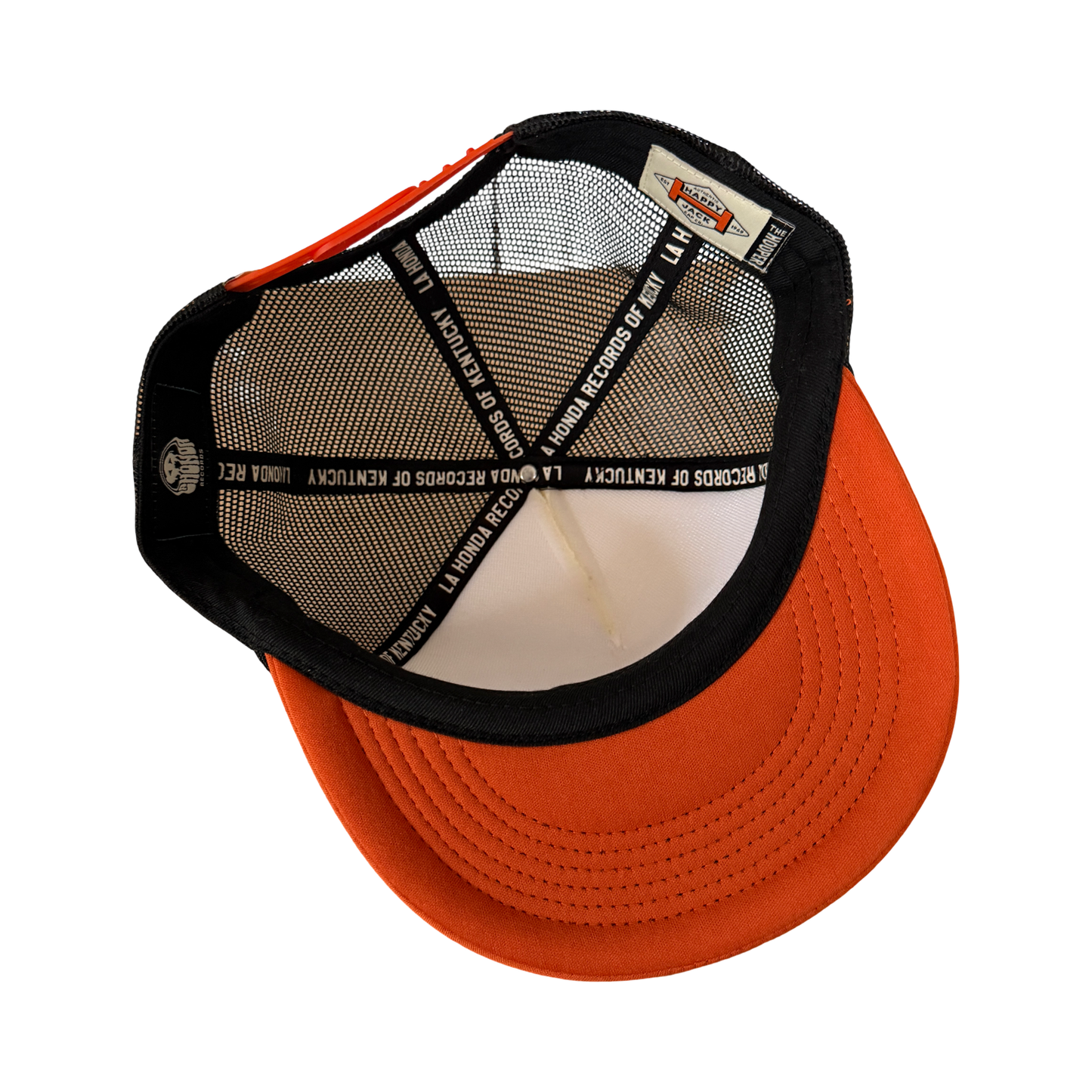 La Honda Records "Kentucky" Vintage Orange and Black Trucker Hat