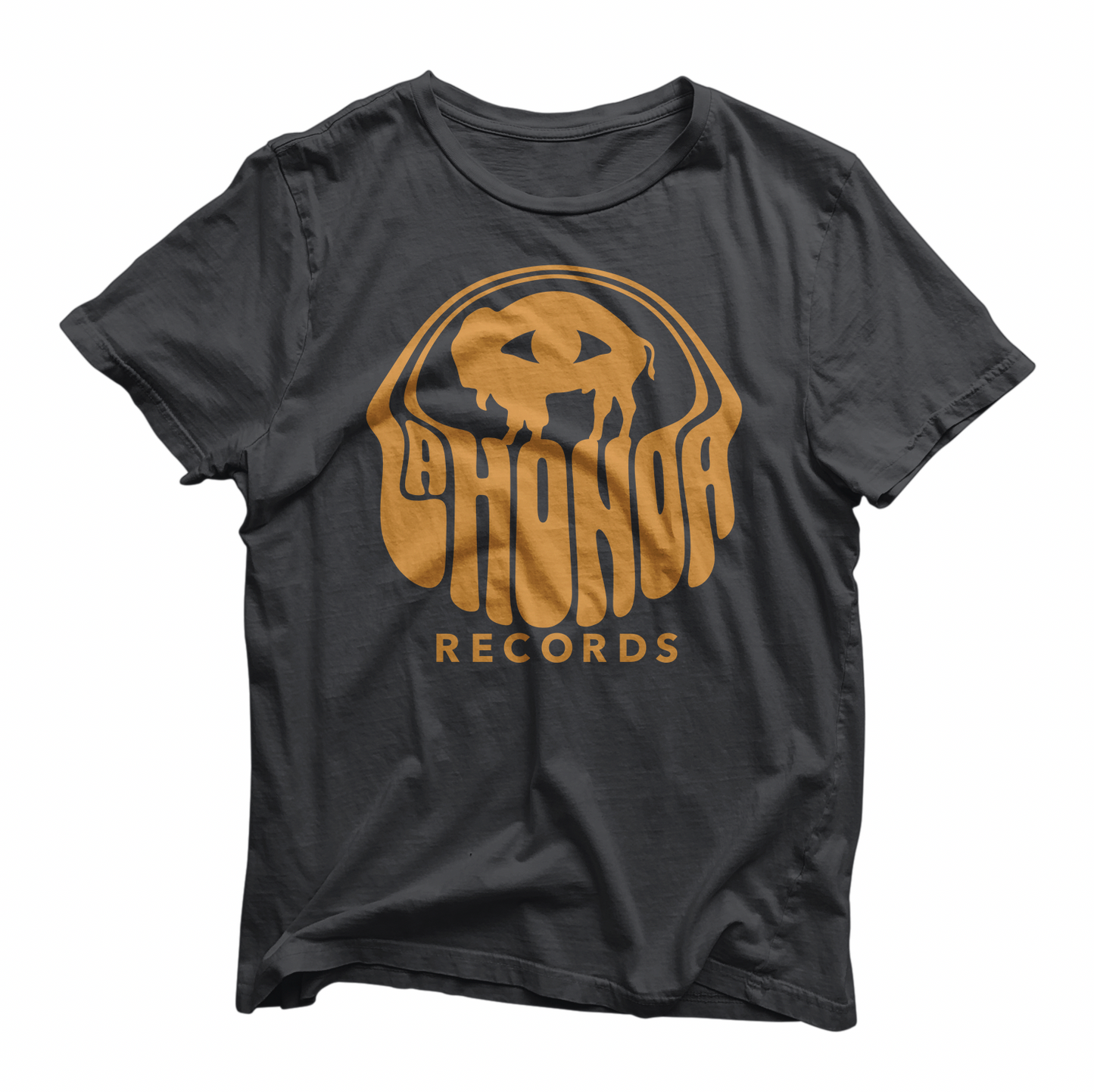 La Honda Records Logo Shirt-Vintage Black