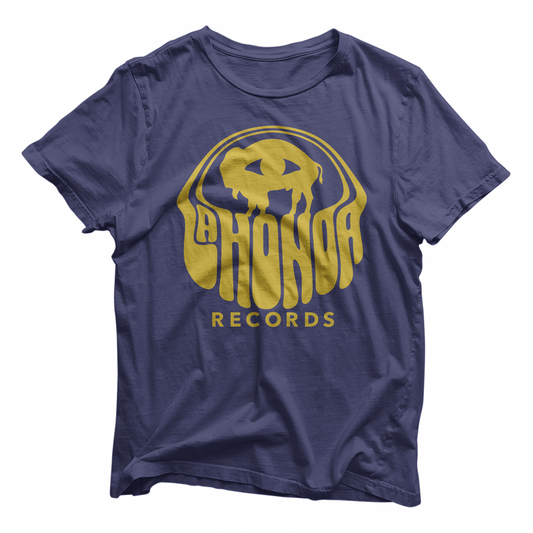 La Honda Records Logo Shirt-Indigo Blue